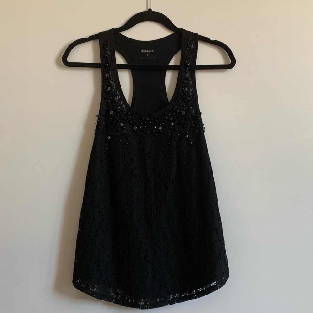 Express Black Lace Tank Top
